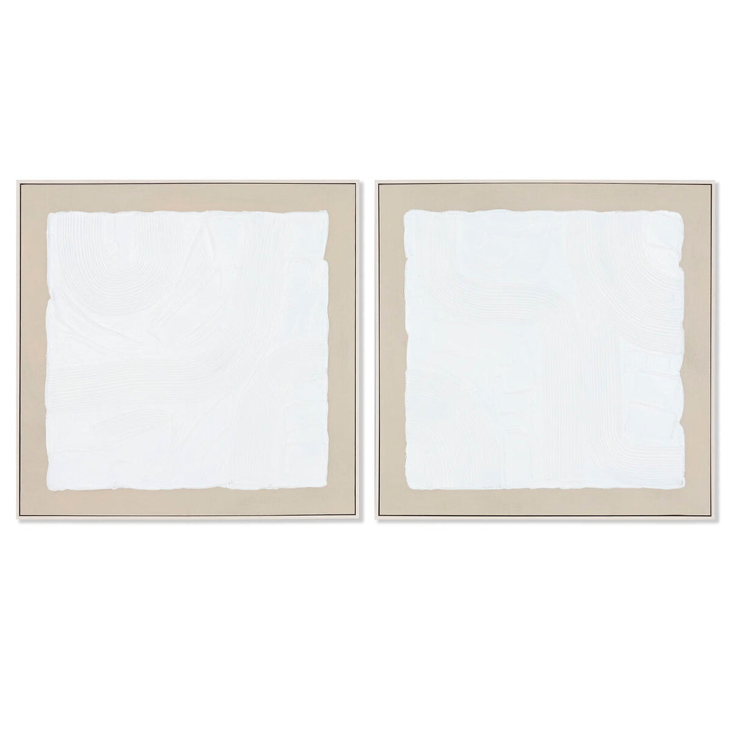 Canvas Home ESPRIT Pinewood Canvas 82,3 x 4,5 x 82,5 cm 82 x 4,5 x 82,5 cm-0