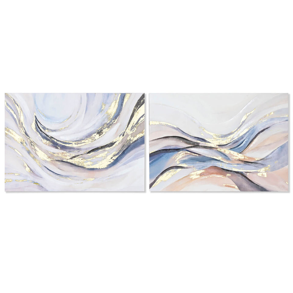 Canvas Home ESPRIT Canvas MDF Wood 100 x 4 x 70 cm 100 x 3,7 x 70 cm-0