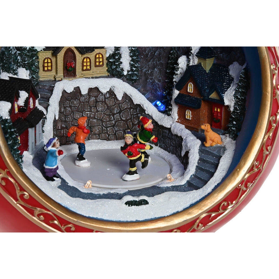 Christmas bauble Home ESPRIT Red Golden Musical 26,5 X 24 X 27 cm-3