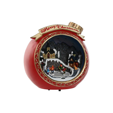 Christmas bauble Home ESPRIT Red Golden Musical 26,5 X 24 X 27 cm-0