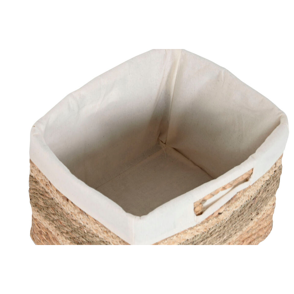 Basket set Home ESPRIT Natural Seagrass Tropical 40 x 33 x 28 cm 3 Pieces-3
