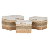 Basket set Home ESPRIT Natural Seagrass Tropical 40 x 33 x 28 cm 3 Pieces-2