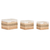 Basket set Home ESPRIT Natural Seagrass Tropical 40 x 33 x 28 cm 3 Pieces-0