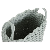 Basket set Home ESPRIT Green Grey Pink Rope 30 x 30 x 43 cm 2 Pieces (3 Units)-2