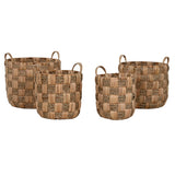 Basket set Home ESPRIT Natural Metal Water hyacinth (4 Pieces)-0