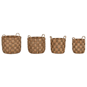 Basket set Home ESPRIT Natural Metal Water hyacinth (4 Pieces)-1