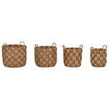 Basket set Home ESPRIT Natural Metal Water hyacinth (4 Pieces)-1