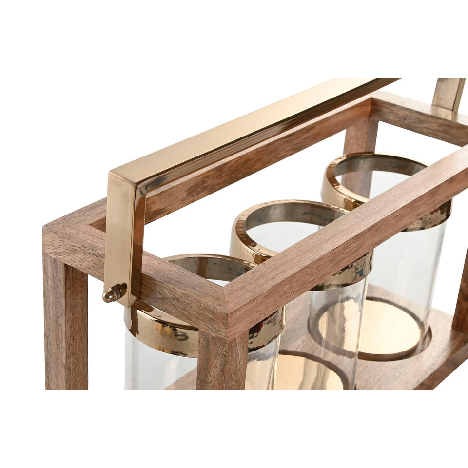Candleholder Home ESPRIT Brown Steel Mango wood 51 x 19 x 33 cm-3