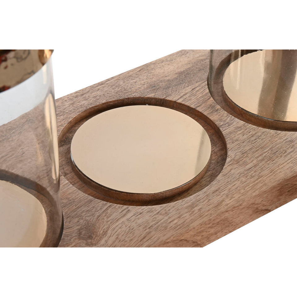Candleholder Home ESPRIT Brown Steel Mango wood 51 x 19 x 33 cm-2