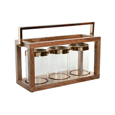 Candleholder Home ESPRIT Brown Steel Mango wood 51 x 19 x 33 cm-0