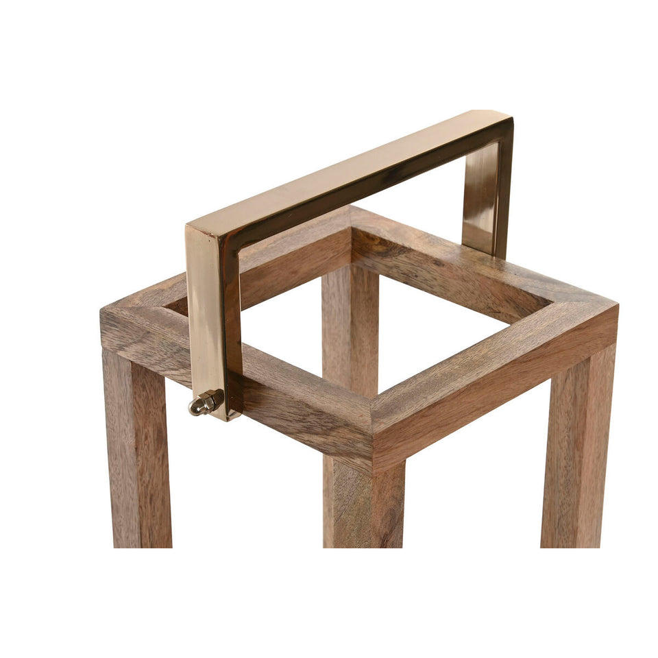 Candleholder Home ESPRIT Brown Steel Mango wood 25 x 25 x 54 cm-4