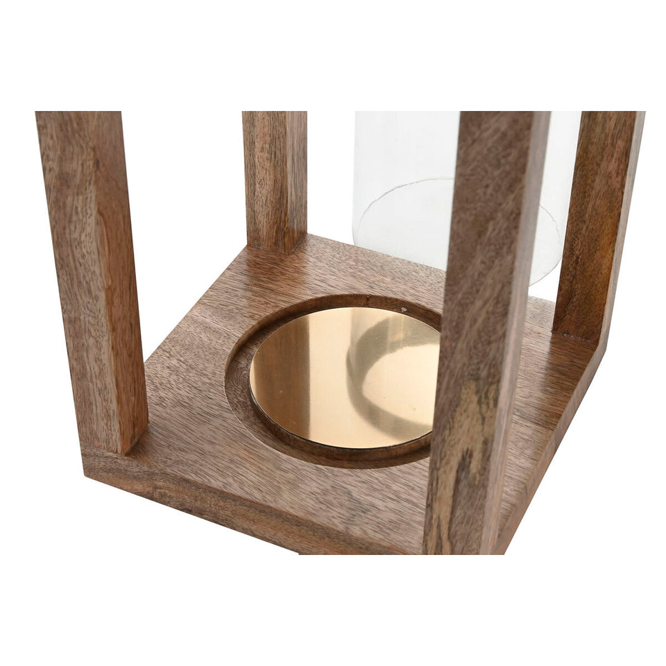 Candleholder Home ESPRIT Brown Steel Mango wood 25 x 25 x 54 cm-3