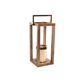 Candleholder Home ESPRIT Brown Steel Mango wood 25 x 25 x 54 cm-1