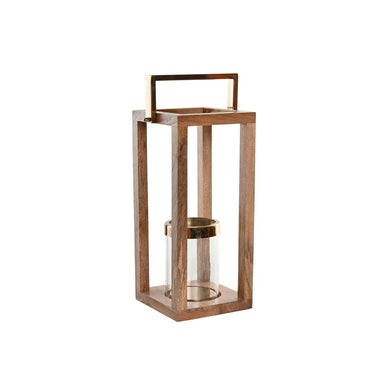 Candleholder Home ESPRIT Brown Steel Mango wood 25 x 25 x 54 cm-0