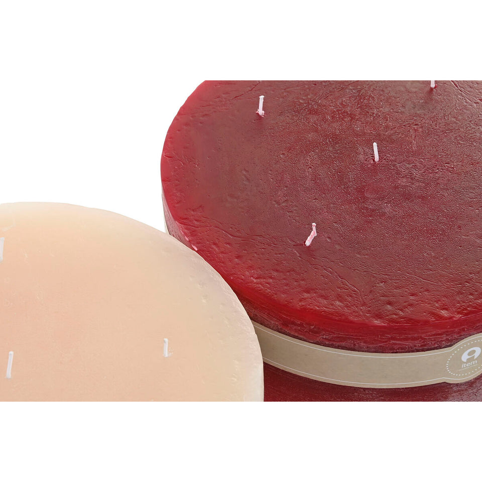 Candle Home ESPRIT Red Cream Christmas 25 x 25 x 10 cm (2 Units)-1