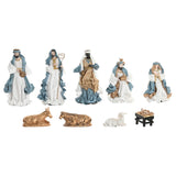 Christmas nativity set Home ESPRIT Blue White 20 x 15 x 30 cm (9 Pieces)-3