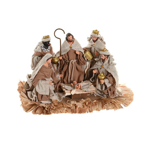 Christmas nativity set Home ESPRIT Brown Beige Resin-1