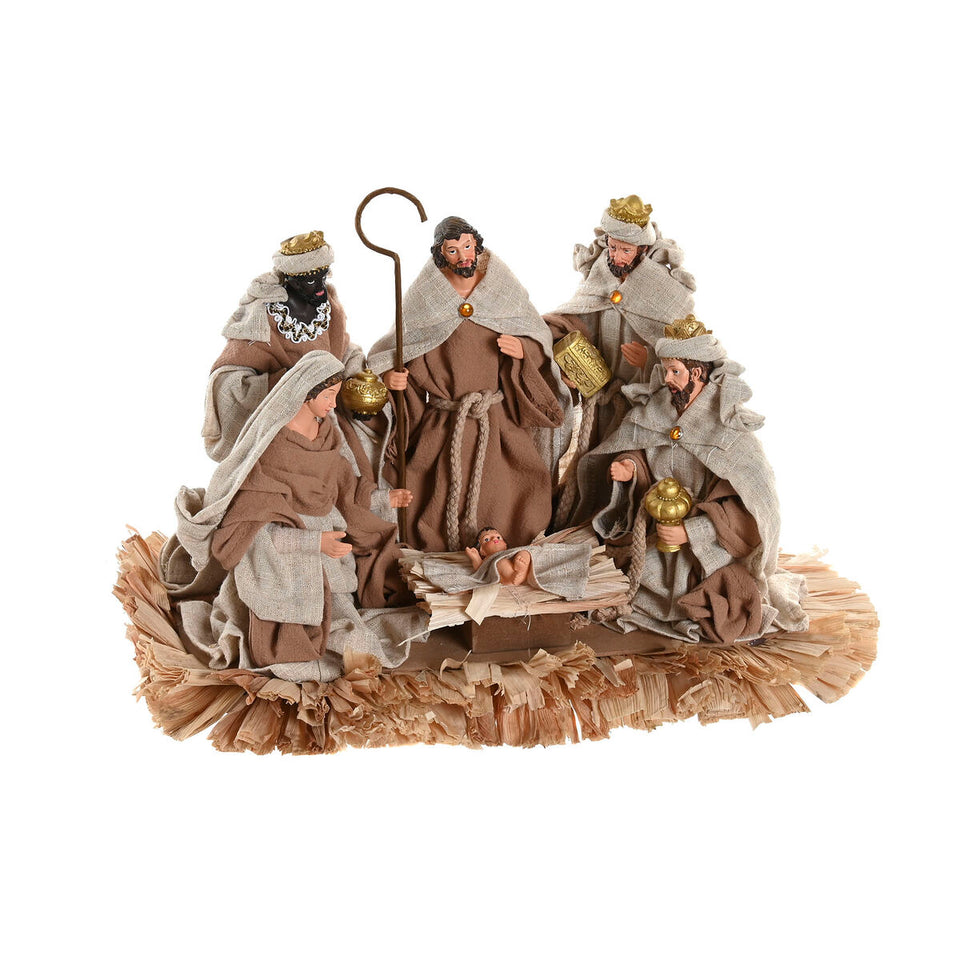 Christmas nativity set Home ESPRIT Brown Beige Resin-1