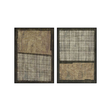 Canvas Home ESPRIT Brown Black Modern Urban 100 x 4 x 140 cm (2 Units)-0