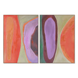 Canvas Home ESPRIT Orange Light mauve Modern Urban 100 x 4 x 140 cm (2 Units)-0
