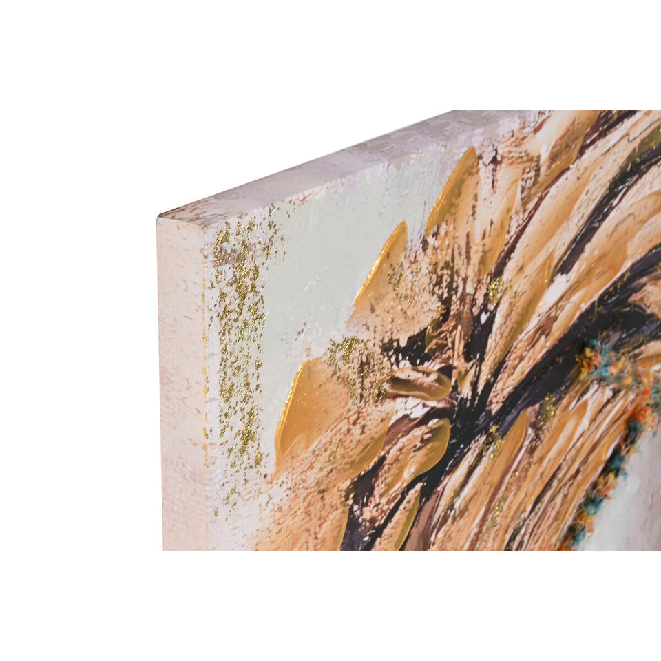 Canvas Home ESPRIT Brown Golden Colonial African Woman 90 x 3 x 120 cm (2 Units)-3
