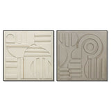 Canvas Home ESPRIT Brown Beige Modern Urban 102 x 4,5 x 102 cm (2 Units)-0