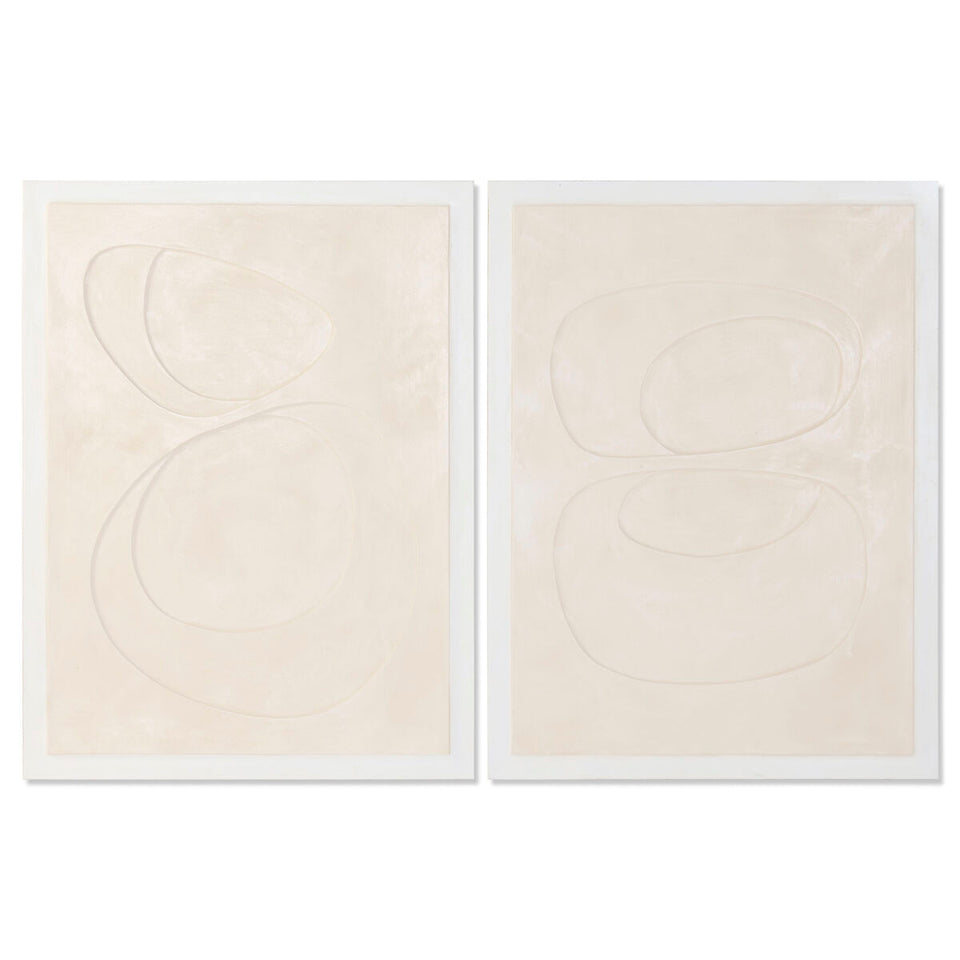 Canvas Home ESPRIT Beige Modern Scandinavian 90 x 3,5 x 120 cm (2 Units)-0