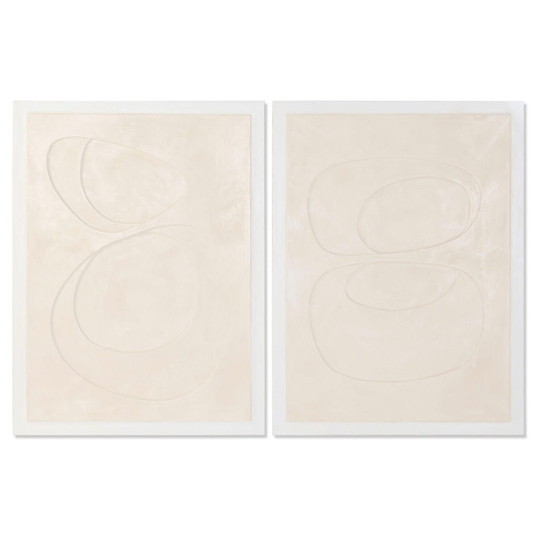 Canvas Home ESPRIT Beige Modern Scandinavian 90 x 3,5 x 120 cm (2 Units)-0