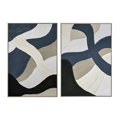 Canvas Home ESPRIT Blue White Modern Urban (2 Units)-0