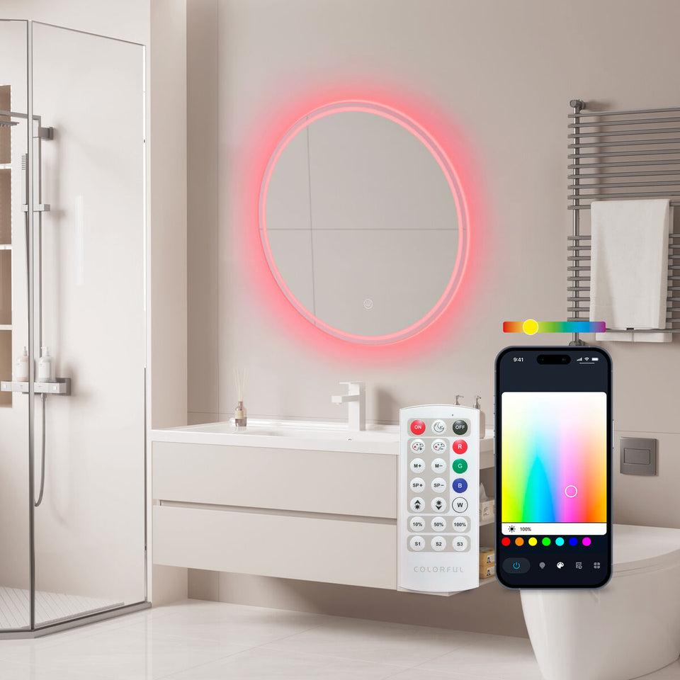 Bathroom mirror with LED light KSIX Oasis E 36 W 1000 Lm-5