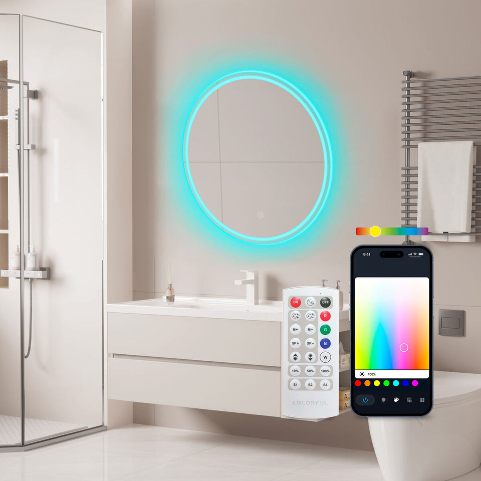 Bathroom mirror with LED light KSIX Oasis E 36 W 1000 Lm-4