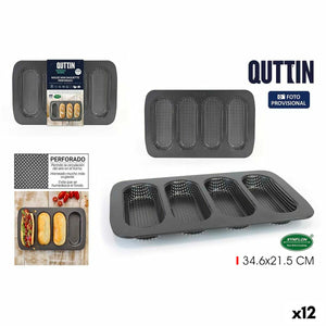 Baguette Mould Quttin Baguette 34,6 x 21,5 x 3 cm (12 Units)-0