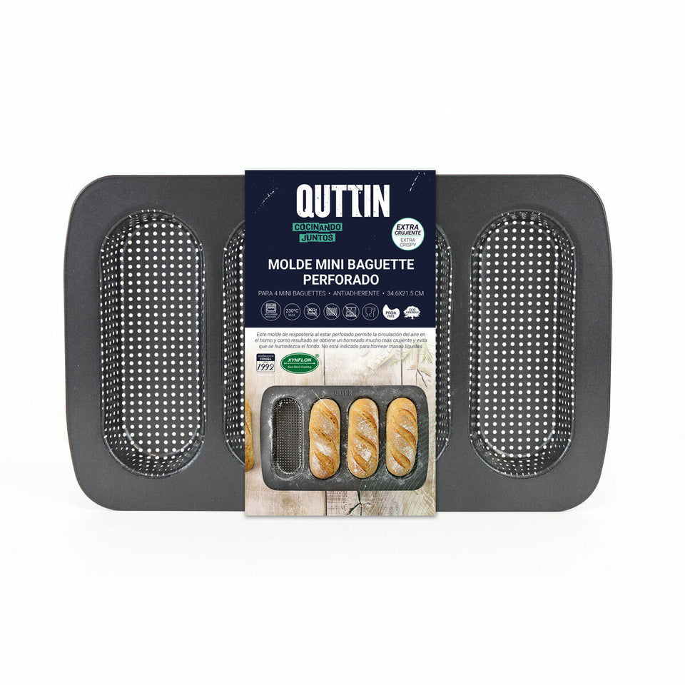 Baguette Mould Quttin Baguette 34,6 x 21,5 x 3 cm (12 Units)-1