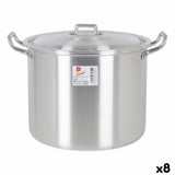 Casserole with Lid 39693 Ø 22 cm Silver 6 L Aluminium 29 x 23 x 20 cm-0