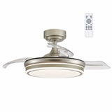 Ceiling Fan CristalRecord Transparent Metal Ø 92 cm-5
