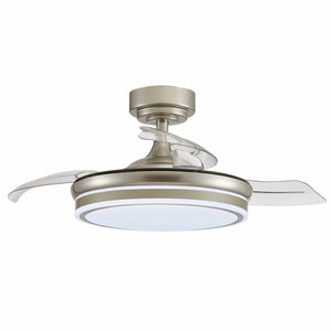 Ceiling Fan CristalRecord Transparent Metal Ø 92 cm-2