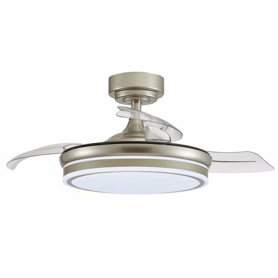 Ceiling Fan CristalRecord Transparent Metal Ø 92 cm-2