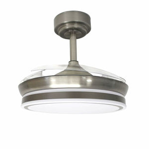 Ceiling Fan CristalRecord Transparent Metal Ø 92 cm-1