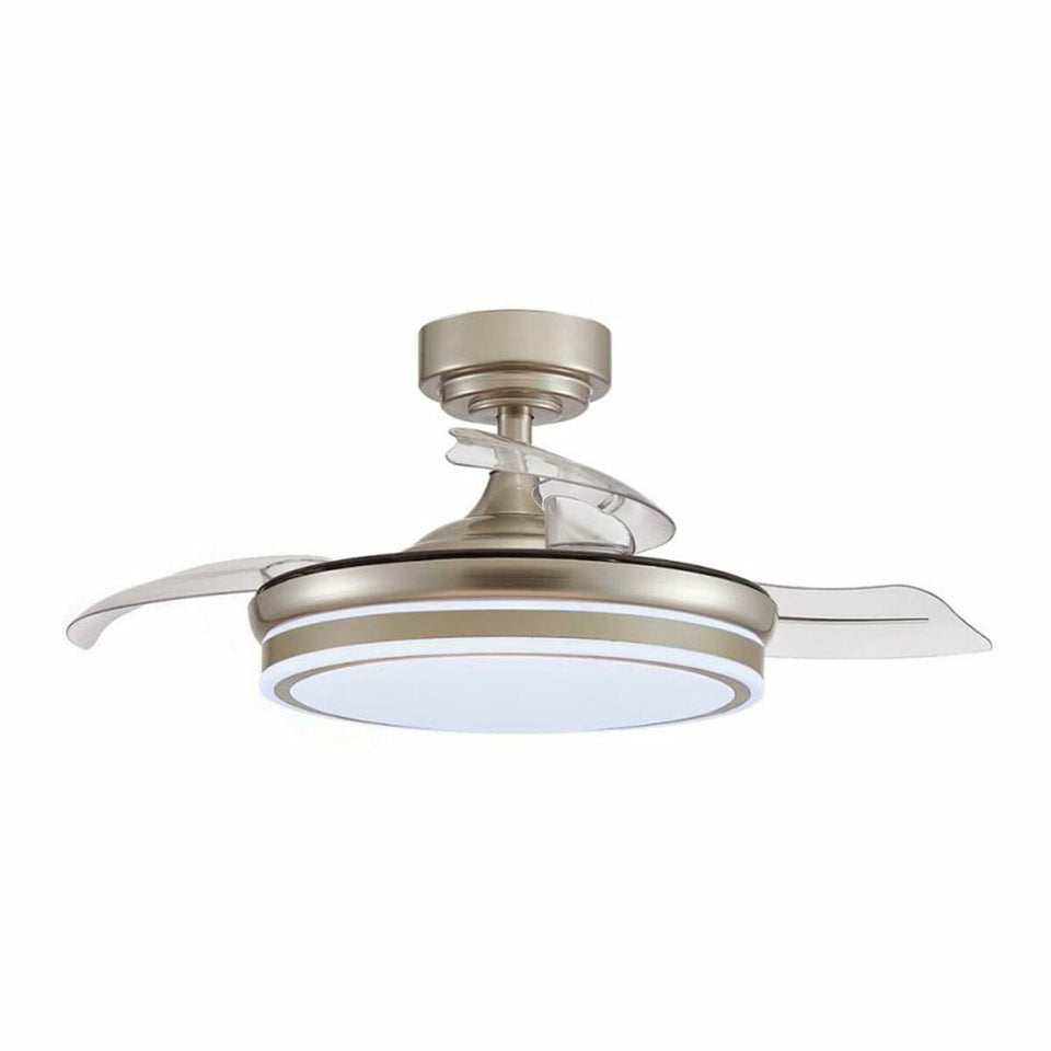 Ceiling Fan CristalRecord Transparent Metal Ø 92 cm-9