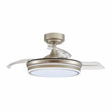 Ceiling Fan CristalRecord Transparent Metal Ø 92 cm-9