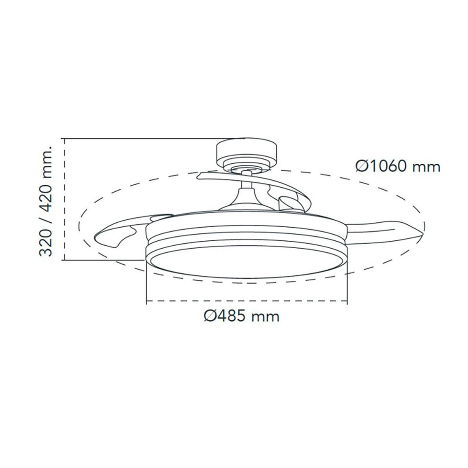 Ceiling Fan CristalRecord 72 W Ø 106 cm-1