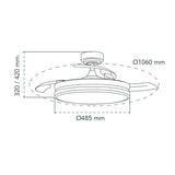 Ceiling Fan CristalRecord 72 W Ø 106 cm-1