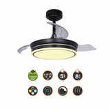 Ceiling Fan CristalRecord 85-065-46-180 Black 45 W Ø 92 cm-4