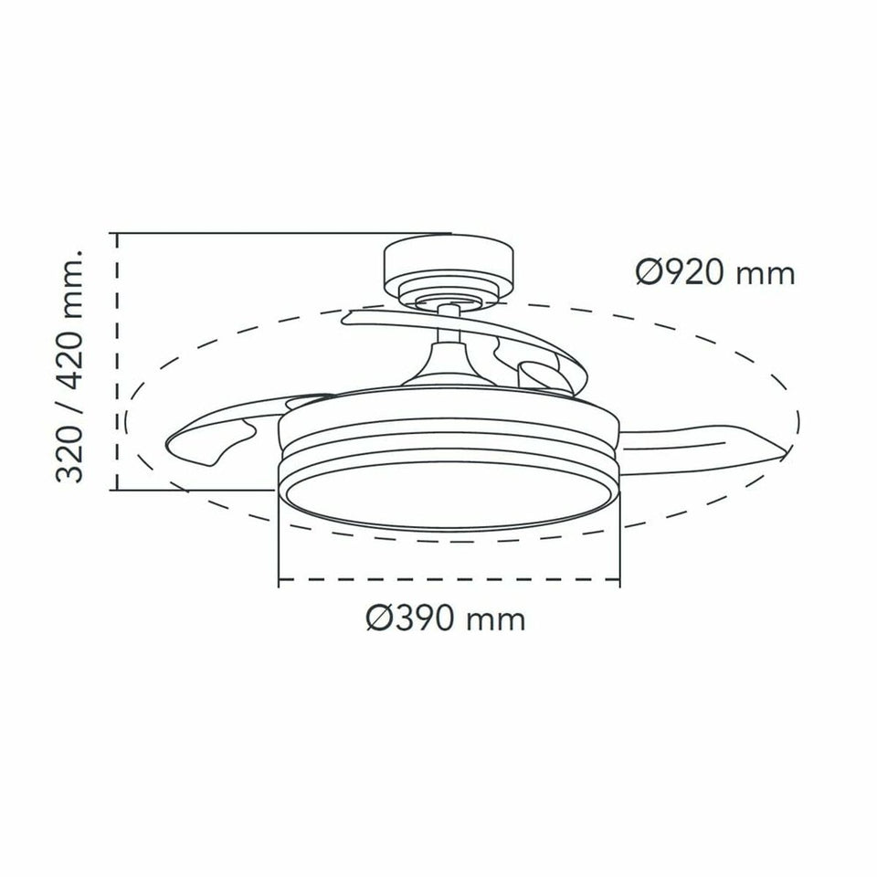 Ceiling Fan CristalRecord 85-065-46-180 Black 45 W Ø 92 cm-2