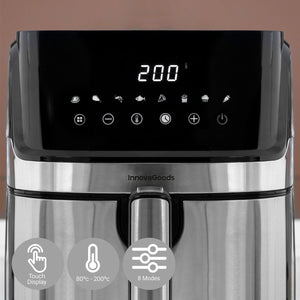 Air Fryer InnovaGoods Fryinn Pro 5500 Black 1700 W 5,5 L Stainless steel-11