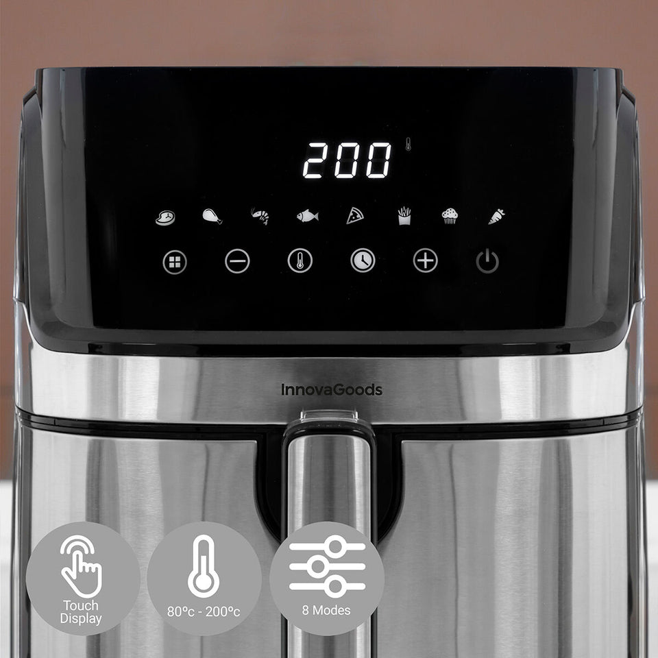 Air Fryer InnovaGoods Fryinn Pro 5500 Black 1700 W 5,5 L Stainless steel-11