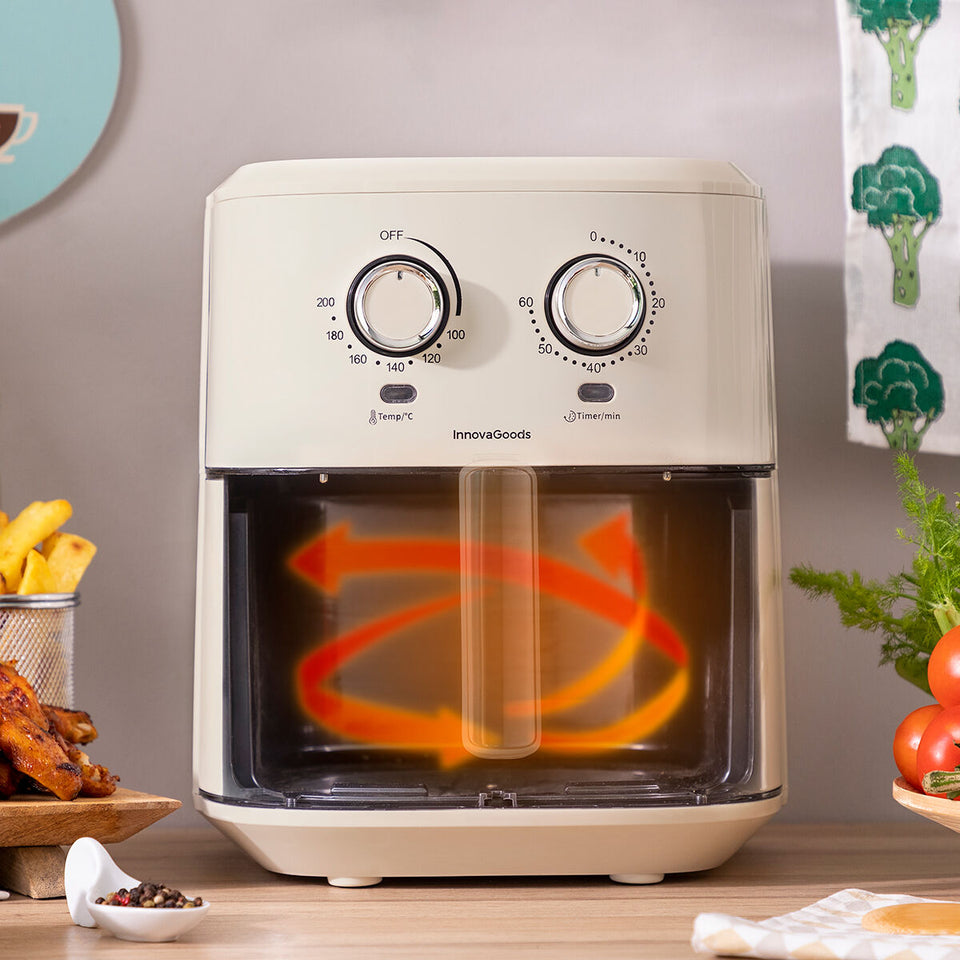 Air Fryer InnovaGoods Vynner Pro 6500 Cream 1700 W 6,5 L Stainless steel-16