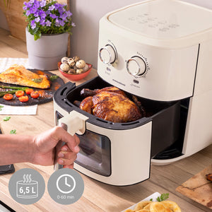 Air Fryer InnovaGoods Vynner Pro 6500 Cream 1700 W 6,5 L Stainless steel-14