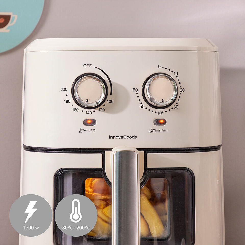 Air Fryer InnovaGoods Vynner Pro 6500 Cream 1700 W 6,5 L Stainless steel-13