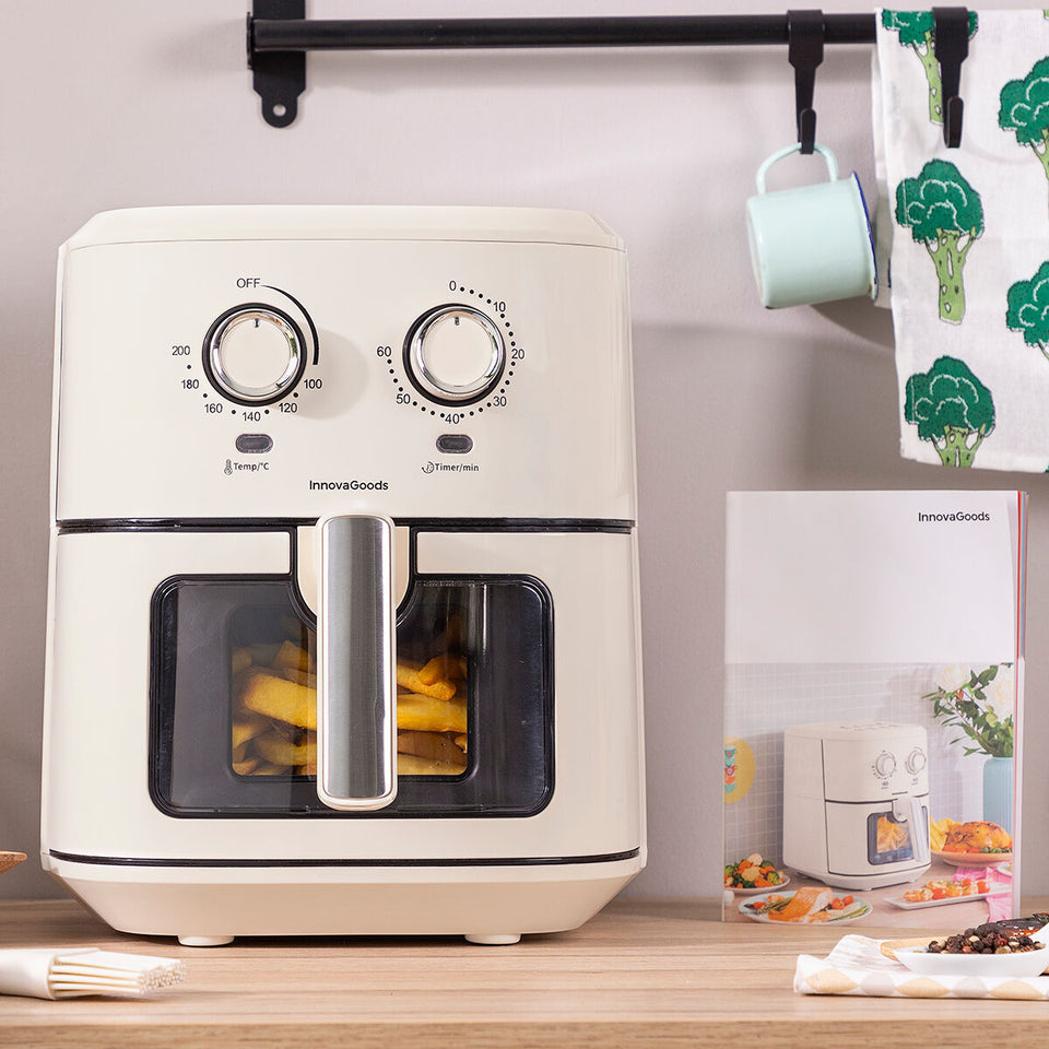 Air Fryer InnovaGoods Vynner Pro 6500 Cream 1700 W 6,5 L Stainless steel-11
